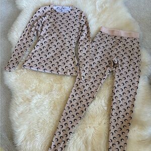 Marine Serre Beige and Black moon set